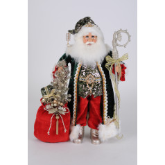 Lighted Sparkiling Emerald Santa - $229.99