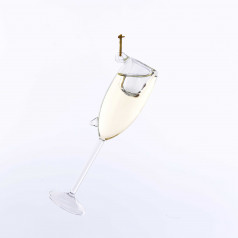 Blown Glass Champagne Glass - $8.99
