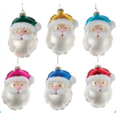 Glass Santa Head Balloon - $11.99 EACH