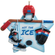 Hit the Ice Hockey Ornament - $9.99