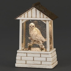 Lighted Shimmer Barn with Owl - $21.99