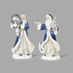 Navy and White Sparkle Santa (2 Assorted) - $44.99