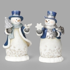 Navy and White Sparkle Snowman - $44.99