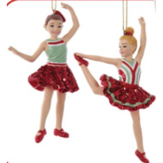 Red and Green Jazz Dancer Girl - $12.99