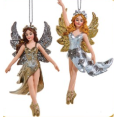 Taupe and Silver Ballerina - $13.99