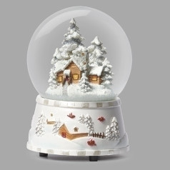 White Cabin with Silver Trees Waterglobe - $44.99 SOLD OUT