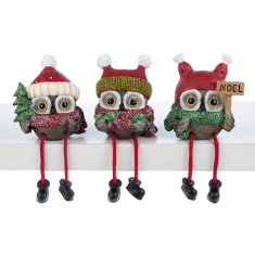 Candy Cane Owl Shelfsitter - $13.99 EACH